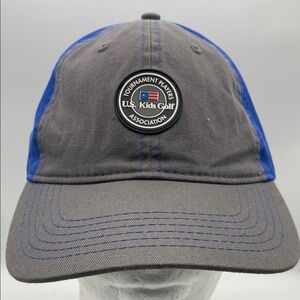 U.S. Kids Golf TPA Gray and Blue ADULT 58 Golf Cap Hat